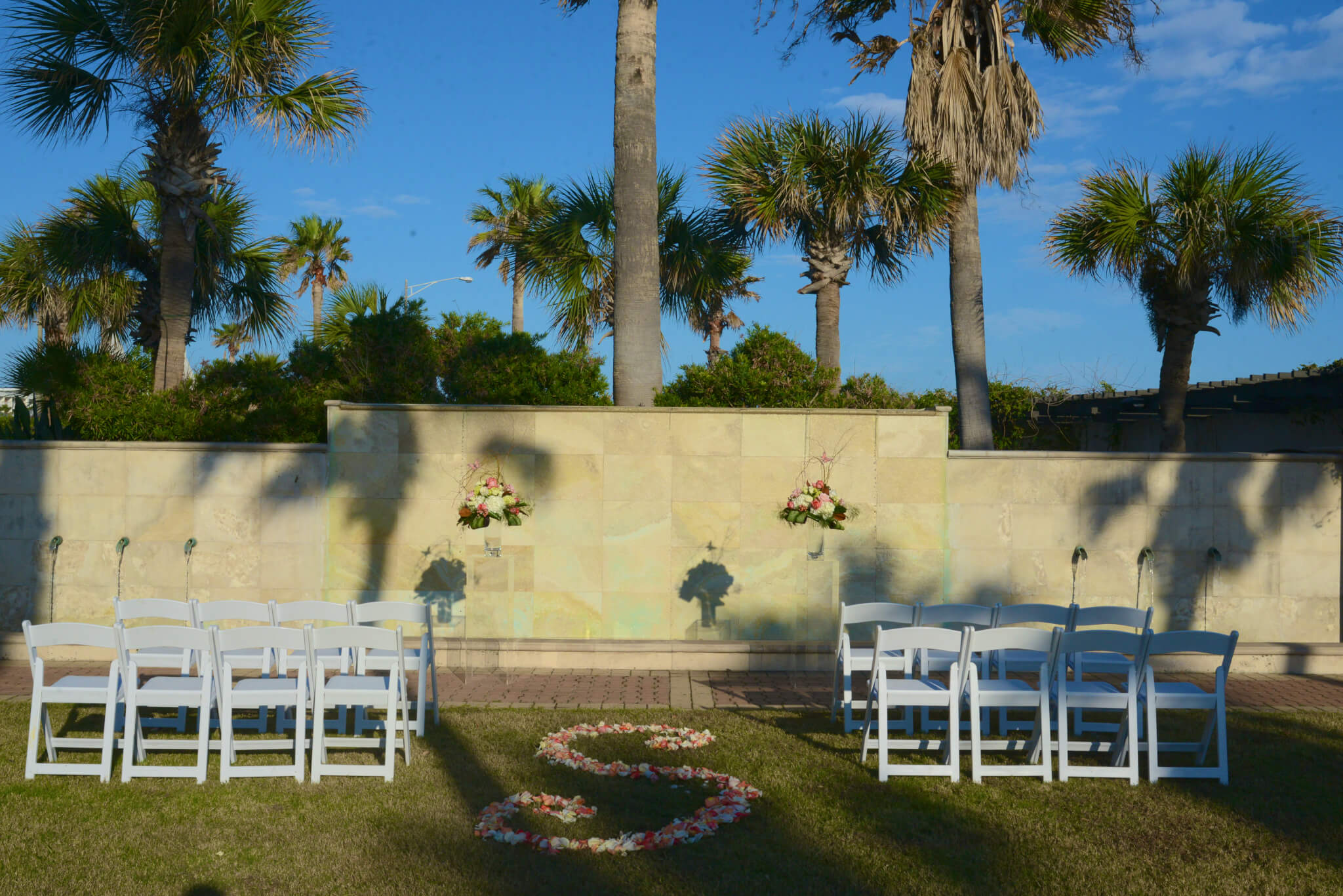 Galveston Intimate Wedding Setup – Butterfly Garden Ceremony